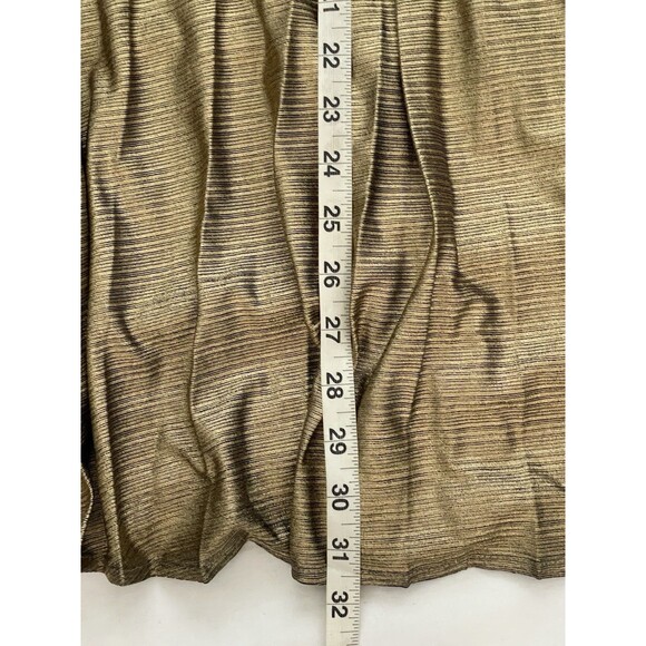 Time And Tru Womens Skirt Sz Large Sz 12-14 Midi Metallic Pleated Fall Autumn - Picture 9 of 10